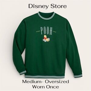 Disney Green Pooh Crewneck Sweater
